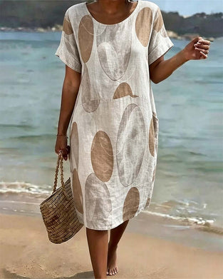 Polka Dot Loose Straight Dress
