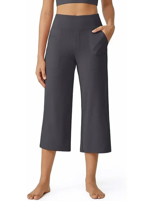 Solid Casual Versatile Cropped Pant