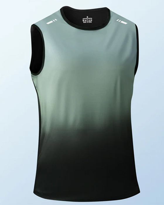 Men's Gradient Crew Neck Tank Top