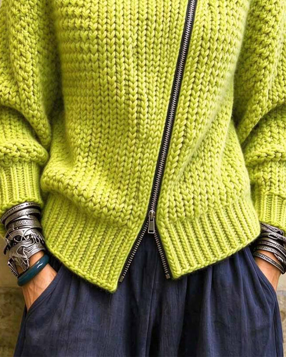 High Neck Long Sleeve Pullover