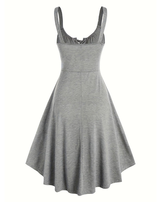 Irregular Strap Casual Dress