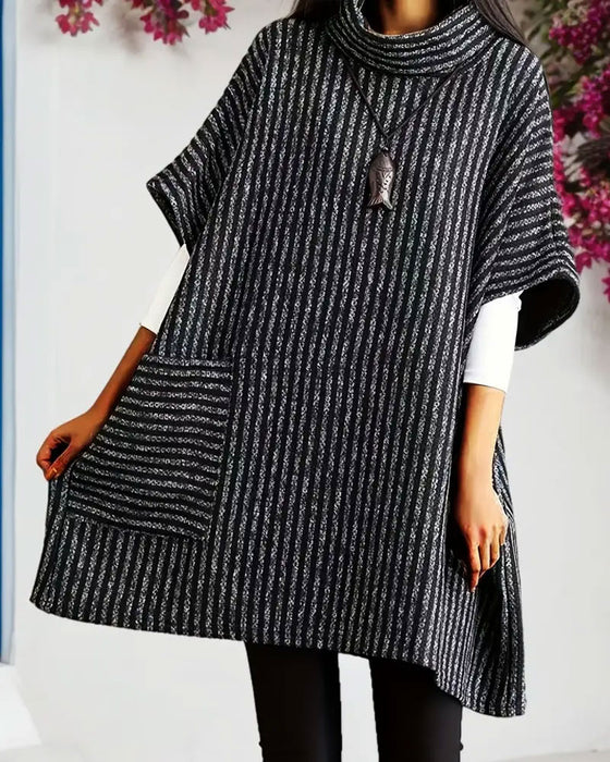 Turtleneck Chunky Sweater Dress