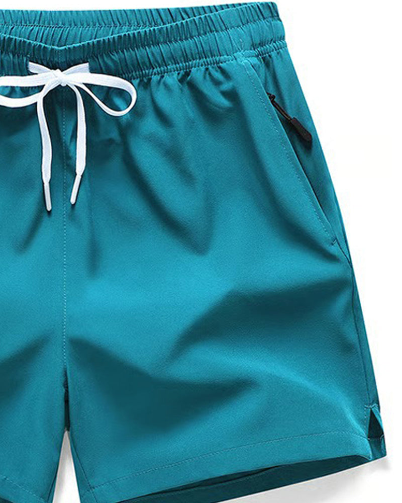 Zipper Pocket Quick Dry Dolphin Shorts