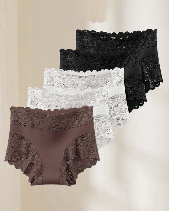 Solid Color Lace Panties