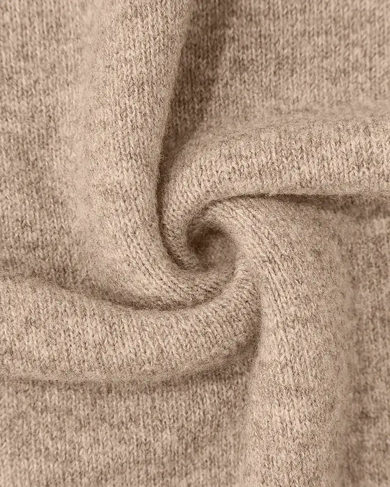 High Neck Patterned Contrast Sweater