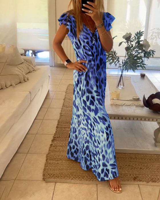 Short sleeve retro style dress