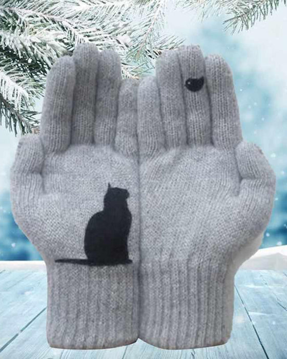Cat style cotton gloves