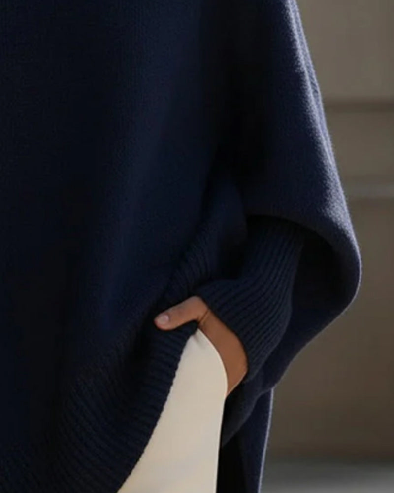 Round Neck Loose Mid-Length Pullover