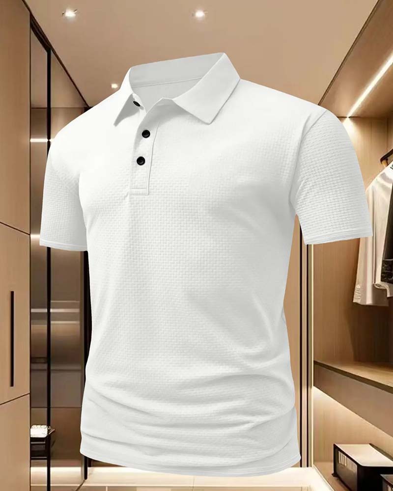 Lapel Placket Button T-Shirts