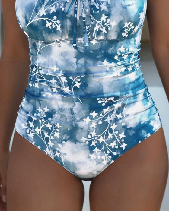 Tie-Dye Floral One-Piece