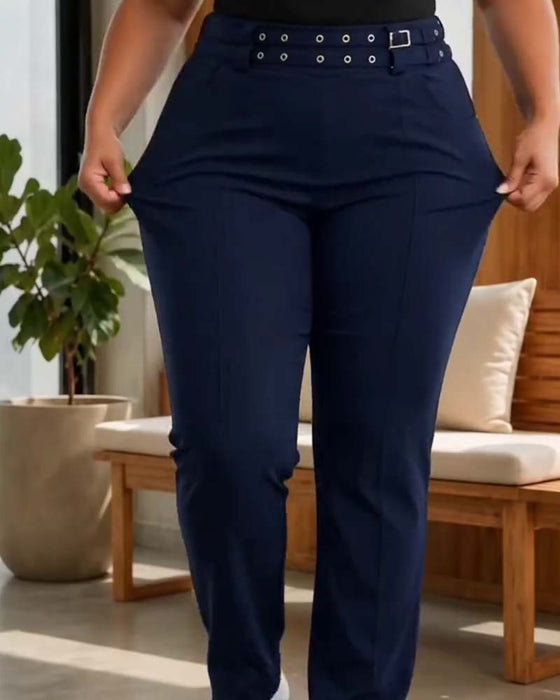 Stylish High Waist Slim Fit Long Pants