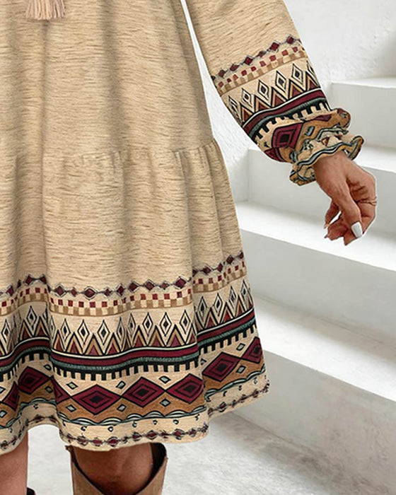 Crew Neck A-Line Dress