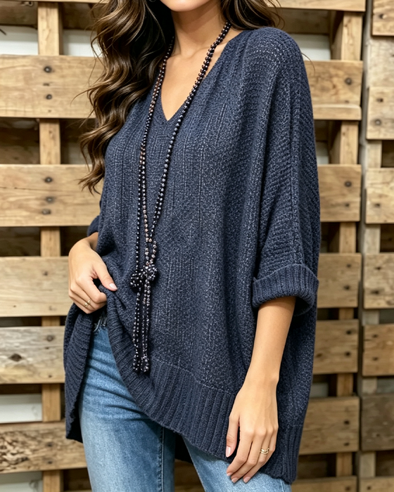 Hollow Oversized Lazy Pullover