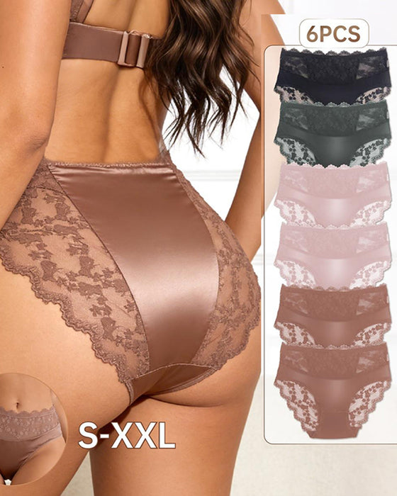 Solid Color Lace Panties