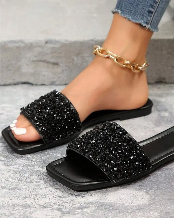 Casual Sequin Flat Sandals