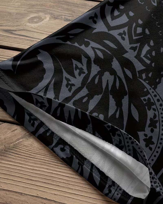 Cross Irregular Print Top