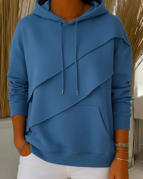 Pocket Casual Hooded Sweatshirt
