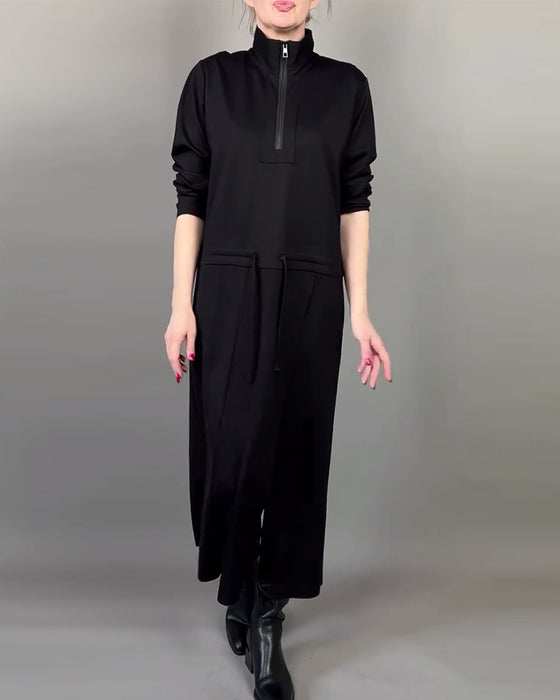 Zip-Collar Stylish Dress