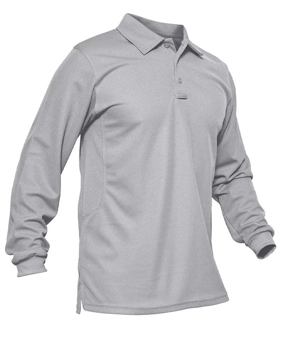 Polo Collar Long Sleeve Casual T-Shirt