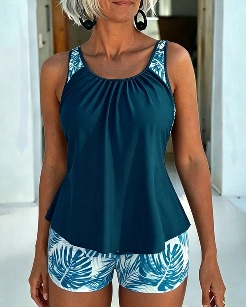 Casual Printed Two-Piece Tankini