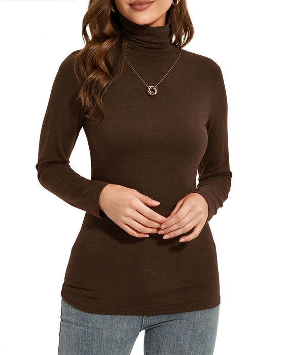 Solid Color Half Turtleneck Bottoming Top