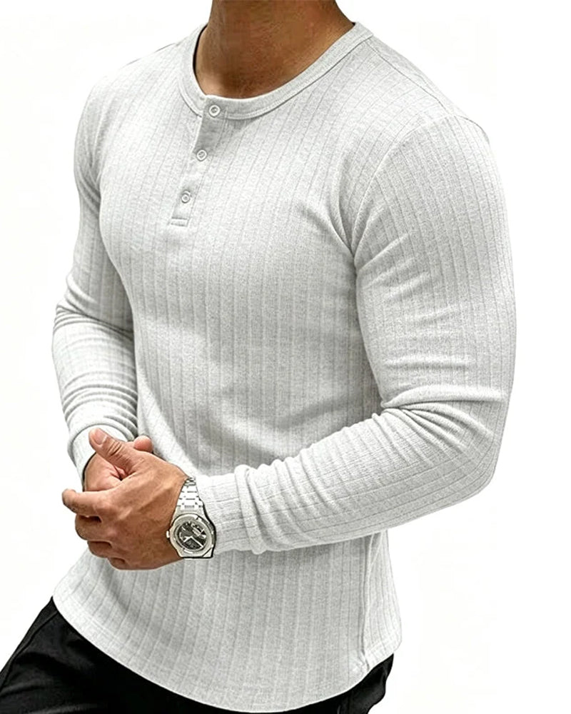 Vertical Stripe Long Sleeve T-Shirt