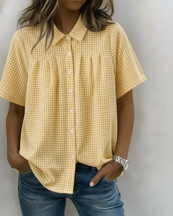Lapel Short Sleeve Shirt
