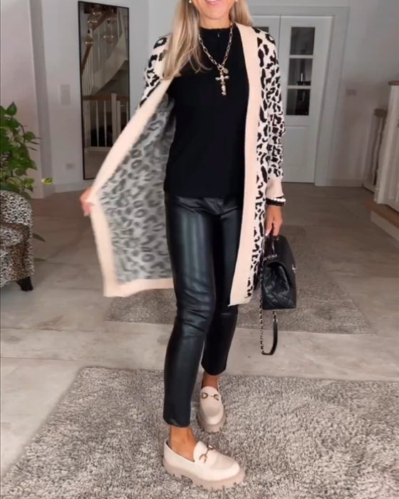 Leopard print cardigan