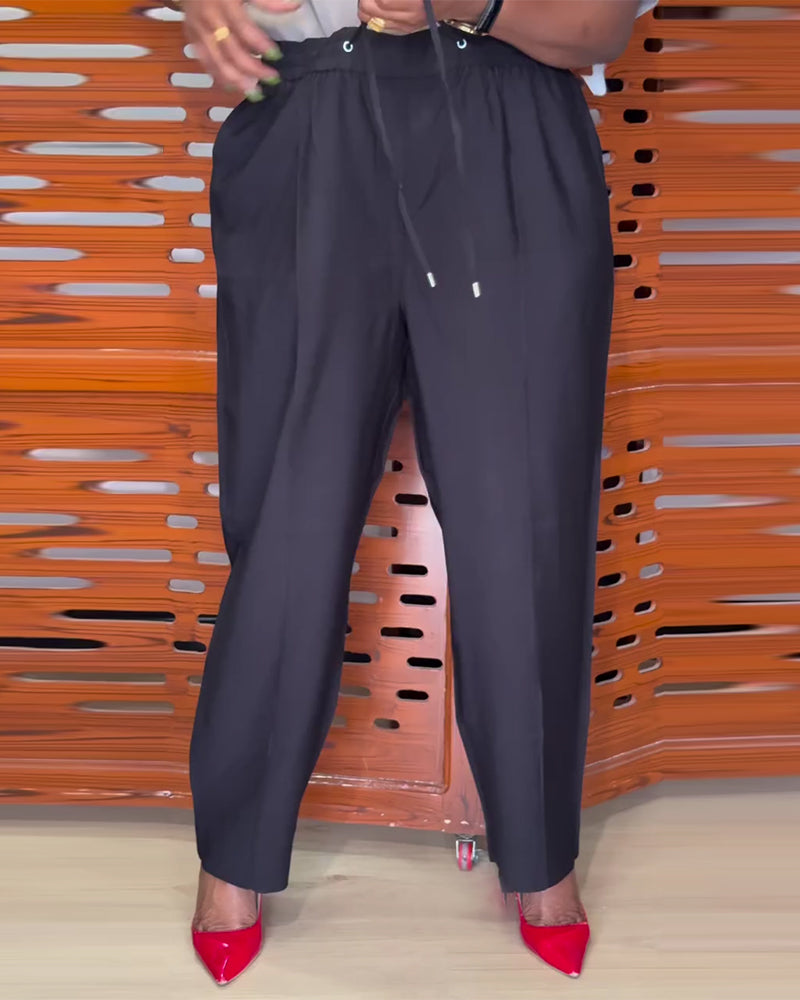 Drawstring Casual Pants