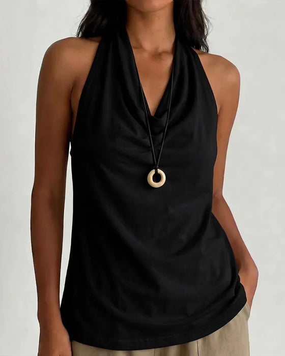 Solid Color Sleeveless Tank Top