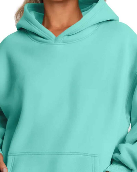 Solid Color Long Sleeve Casual Hoodie