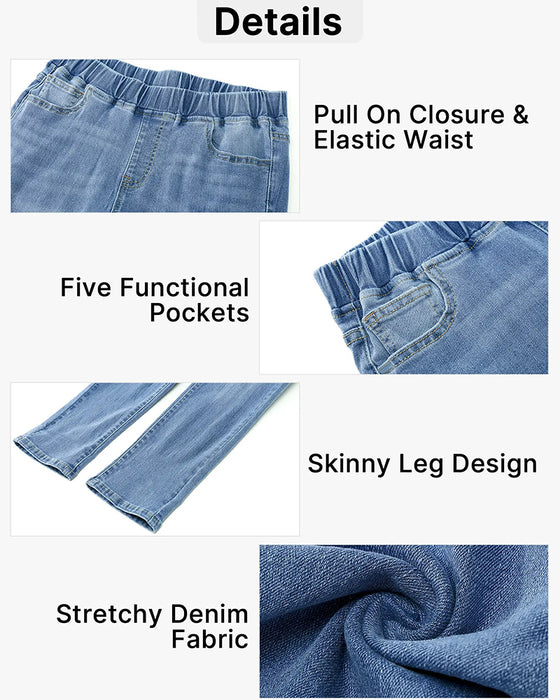 Elastic Waist Capri Jeans