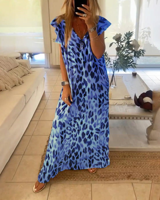 Short sleeve retro style dress