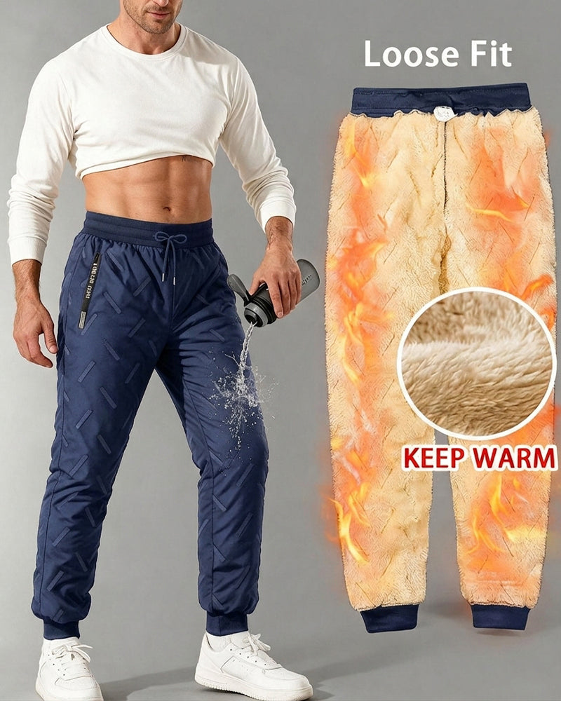 Men's Warm Pocket Drawstring Pants
