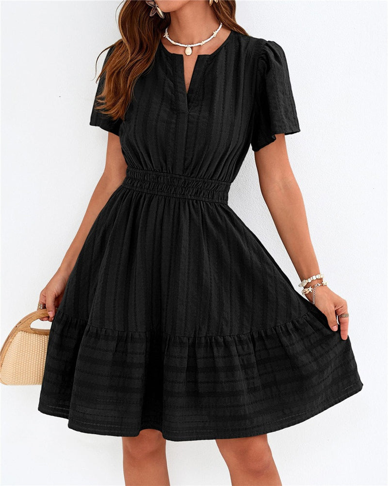 V-Neck A-Line Dress