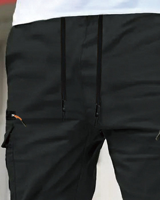 Men's Elastic Cuff Solid Color Relaxed Pant