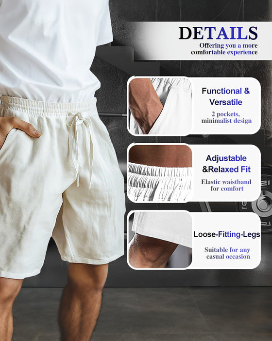 Drawstring Elastic Waist Shorts