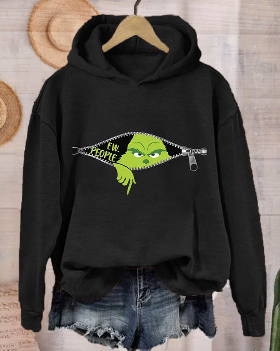 Solid Color Hoodie with Long Sleeve