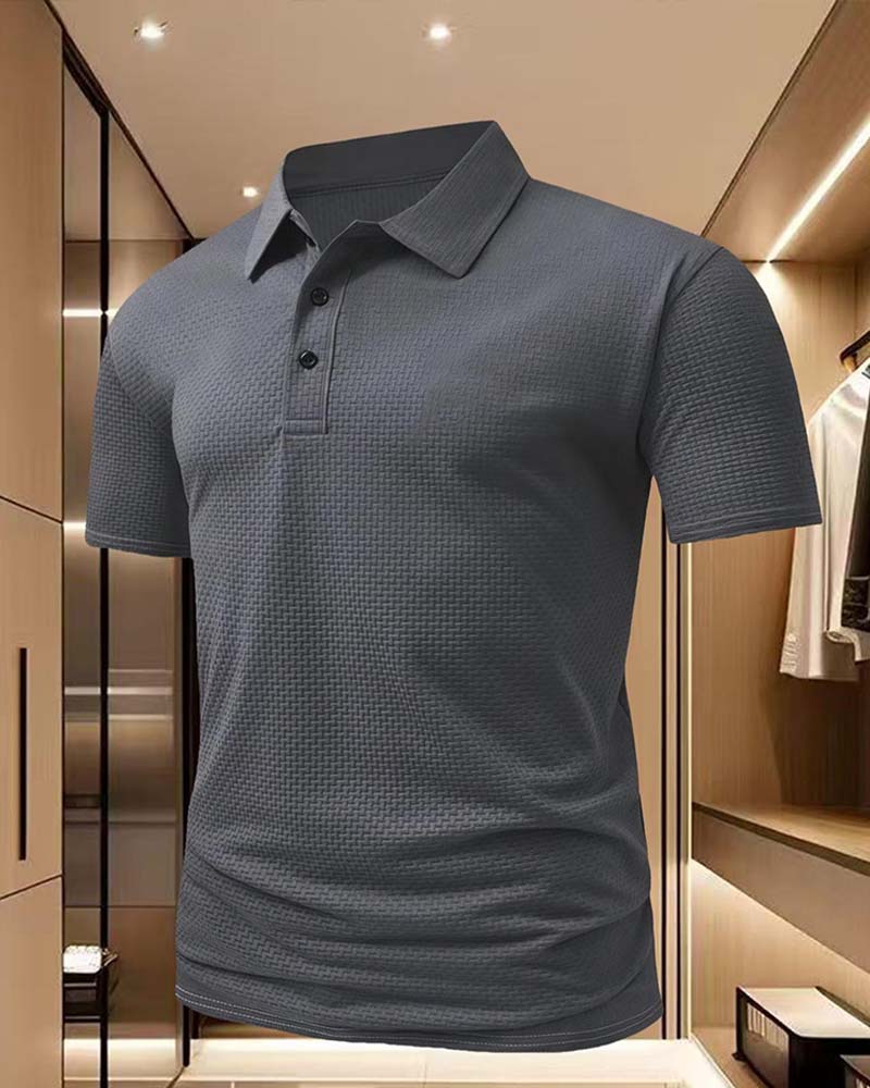 Lapel Placket Button T-Shirts