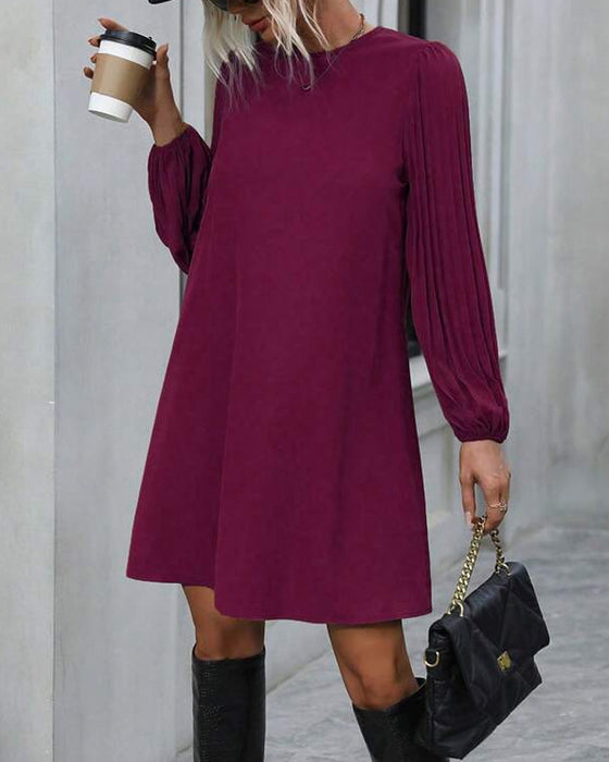 Elegant solid color dress