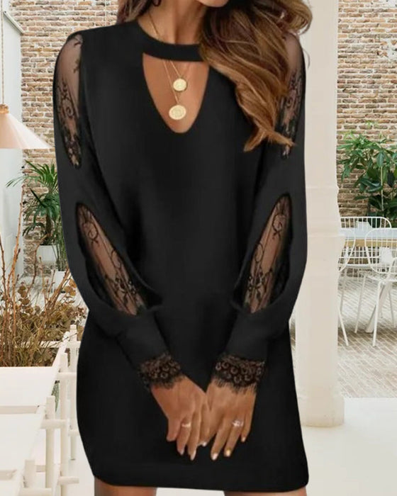 Sexy Bodycon See-through Dress with V neck