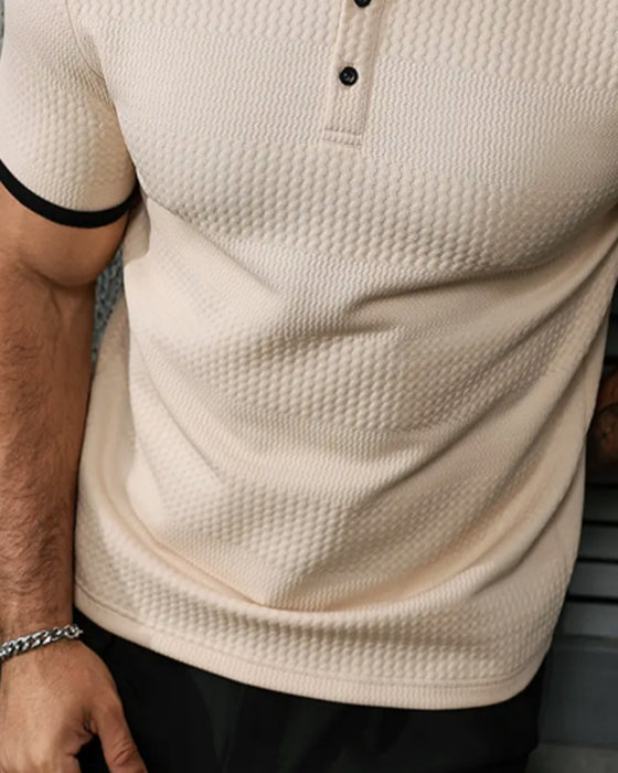 Casual Lapel Short-Sleeved T-Shirt