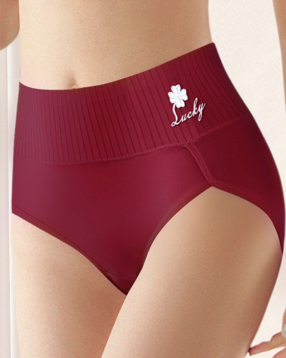 Four-Leaf Clover Print Triangle Panties