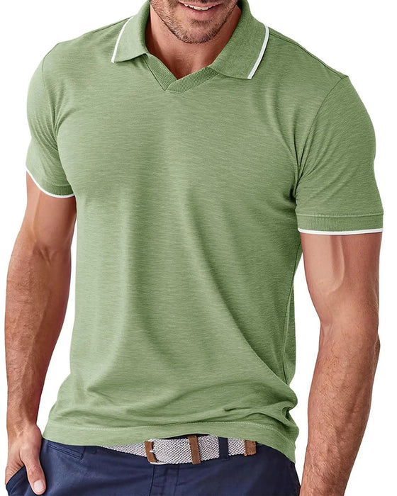 Casual Lapel Short-Sleeved T-Shirt