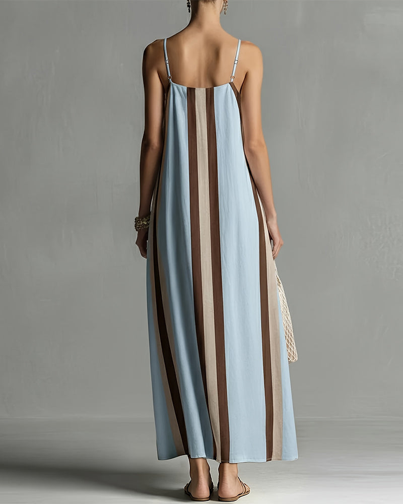 Casual Striped Cami Dress