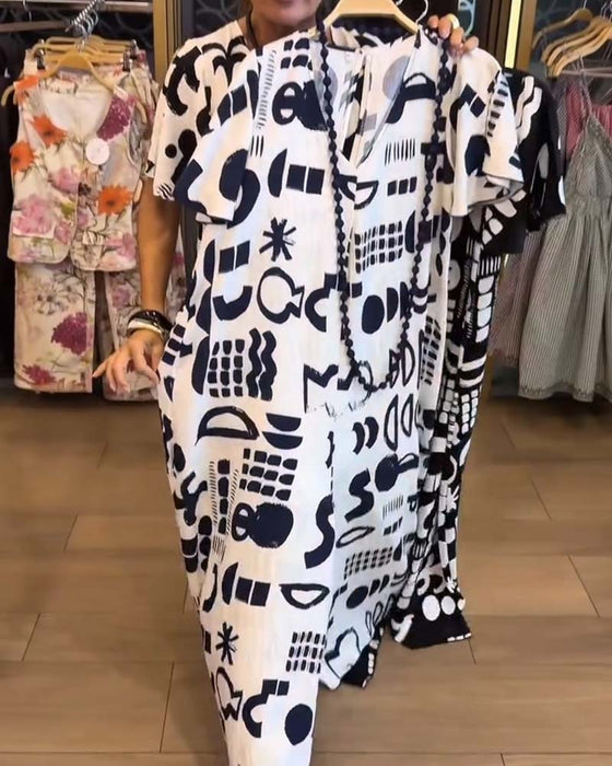 Abstract Graffiti Loose Jumpsuit