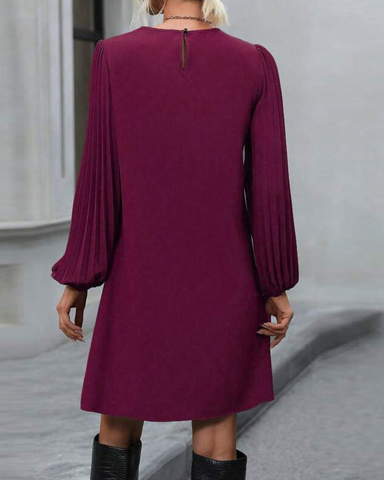 Elegant solid color dress