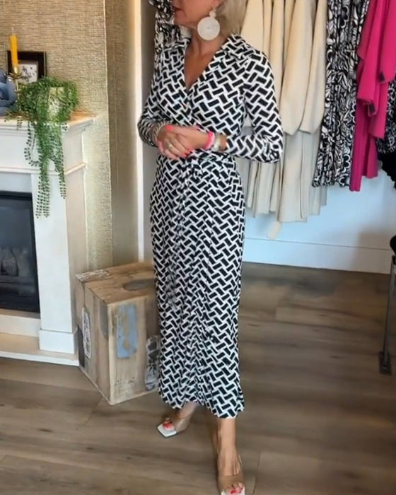 Slim fit printed dress