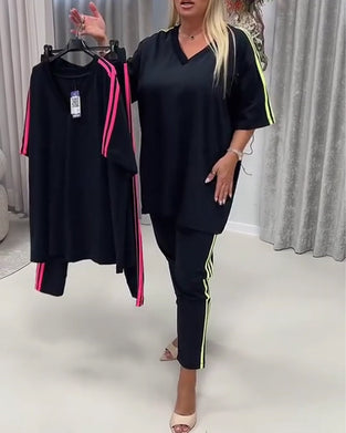 Side Stripe Casual Set