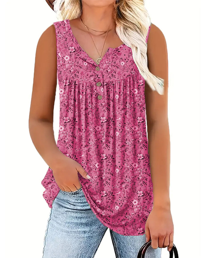 Floral Sleeveless Tank Top